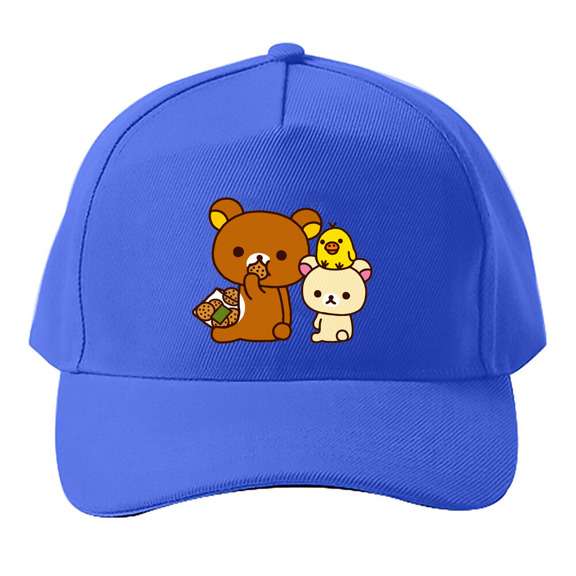 （画像用） リラックマ リラックマ キイロイトリ Rilakkuma Korilakkuma Kiiroitori ベースボールキャップ 綿100％ 男女兼用 帽子 スポーツ